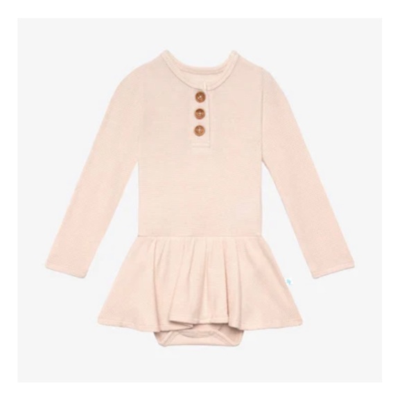 Posh Peanut Pink Waffleknit Twirl Bodysuit - Picture 2 of 2